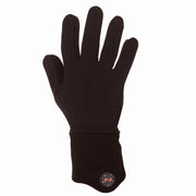 Black glove on a white background. 