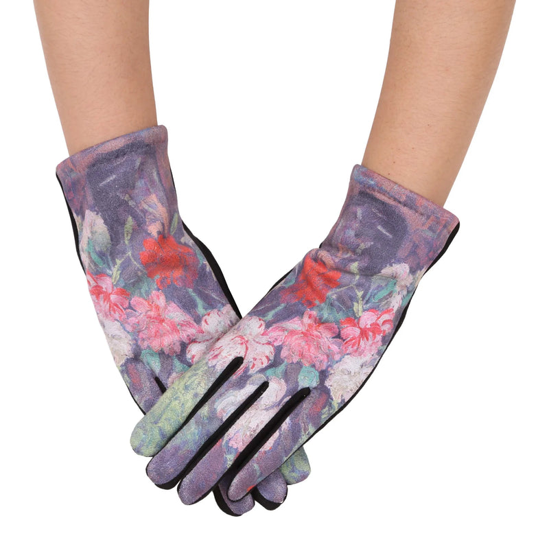Women's Touch Screen Gloves | Van Gogh Vase of Carnations