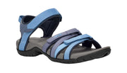Blue and gray sandal on a white background