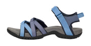 Blue and gray sandal on a white background