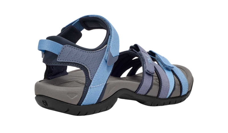 Blue and gray sandal on a white background