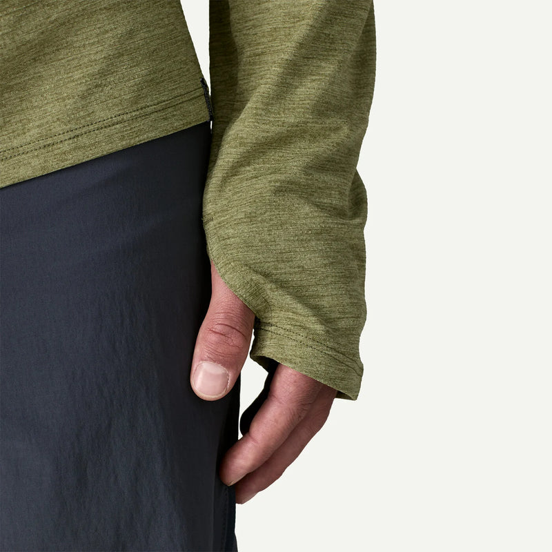 Men's Long-Sleeved Capilene® Cool Sun Shirt | Caper Green - Buckhorn Green X-Dye