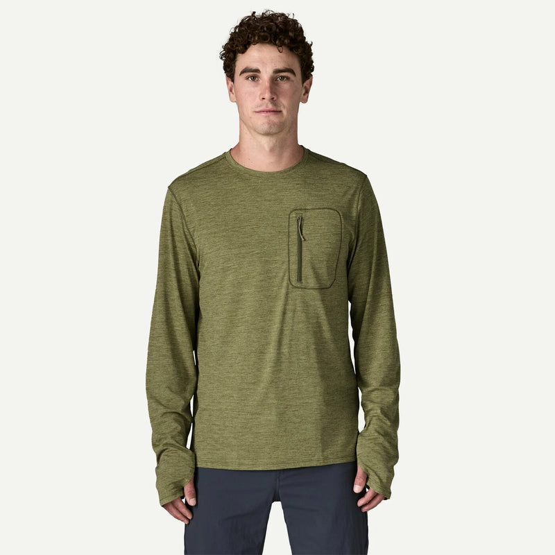 Men's Long-Sleeved Capilene® Cool Sun Shirt | Caper Green - Buckhorn Green X-Dye