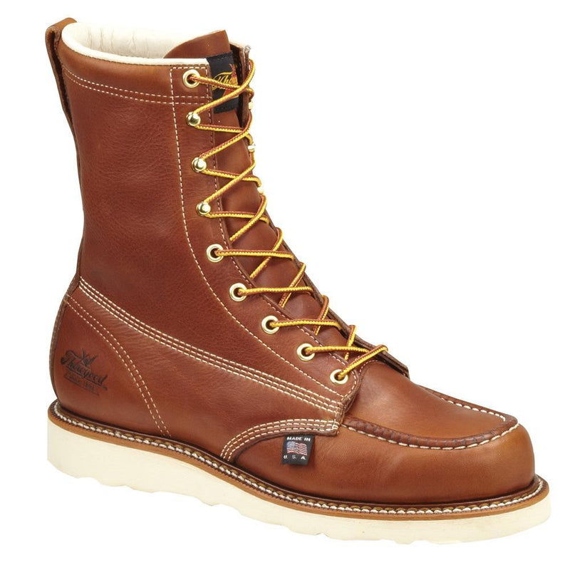 Men's 8" Moc Toe Safety Toe Work Boot | Tobacco