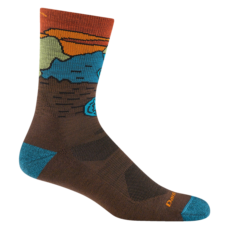 Men's Chasing Waterfalls Micro Crew Lightweight Hiking Socks | Earth