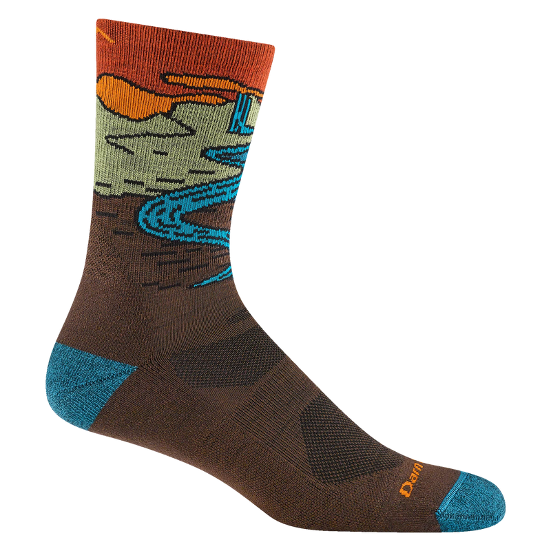 Men's Chasing Waterfalls Micro Crew Lightweight Hiking Socks | Earth