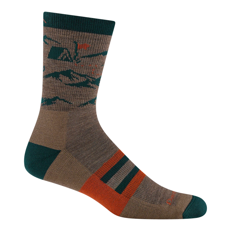 Men's Hike Hike Hut Micro Crew Midweight Hiking Socks | Bark