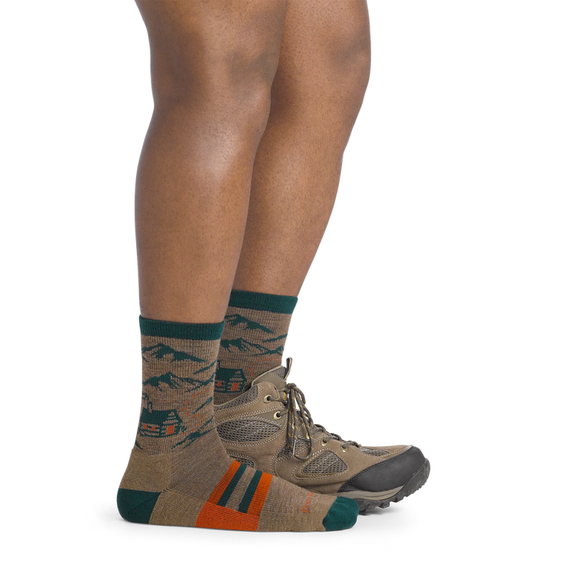 Men's Hike Hike Hut Micro Crew Midweight Hiking Socks | Bark