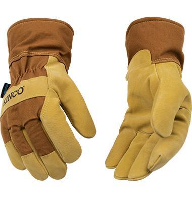 Kinco Hydroflector Lined Waterroof Suede Pigskin Palm Glove with Safety Cuff