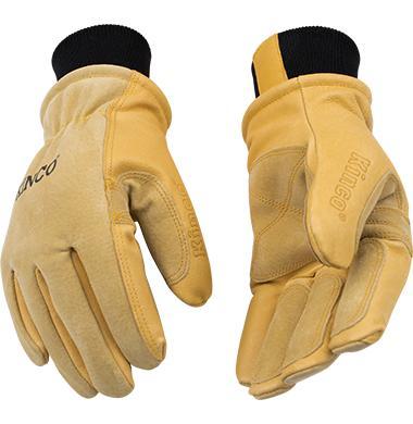 Lined Heavy Duty Premium Grain and Suede Pigskin Driver Glove | Tan