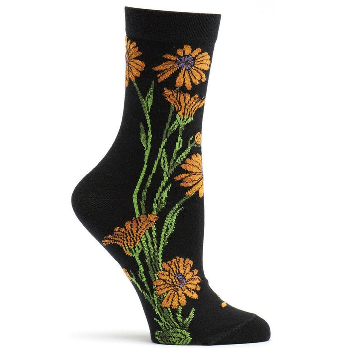 Ozone Womens Marigold Apothecary Floral Sock