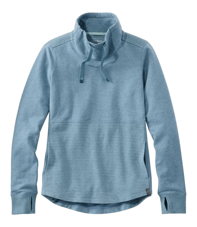 Women's Cozy Mixed-Knit Pullover | Cadet Blue Heather
