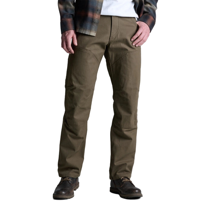 Person wearing brown pants on a white background