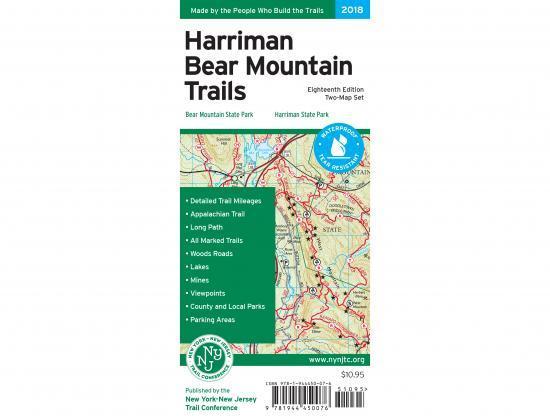 NY/NJ Trail Conference HarrimanBear Mountain Trails Map