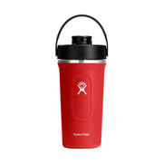 Red Hydro Flask Bottle against a white background. 