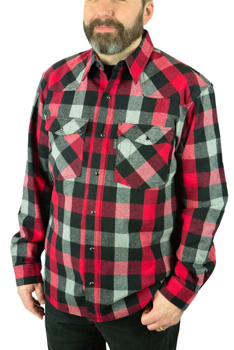 Five Brother Workwear Men's Original 9oz Western Brawny Flannel Shirt