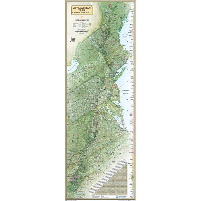 National Geographic Appalachian Trail Wall Map