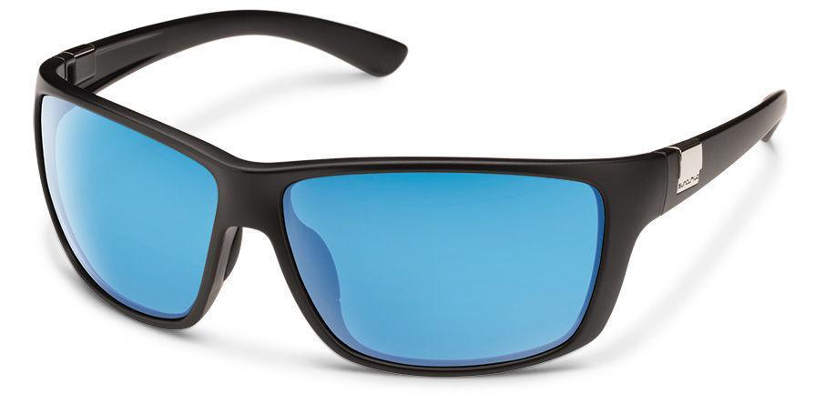 Suncloud Optics Councilman Sunglasses Matte Black with Polar Blue Mirror Lens