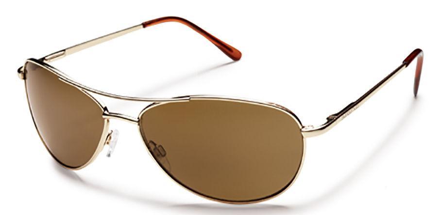 Suncloud Optics Patrol Sunglasses Gold with Polar Brown Lens