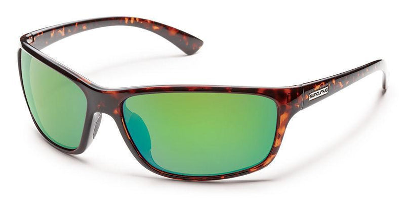 Suncloud Optics Sentry Sunglasses Tortoiseshell with Polar Green Mirror Lens