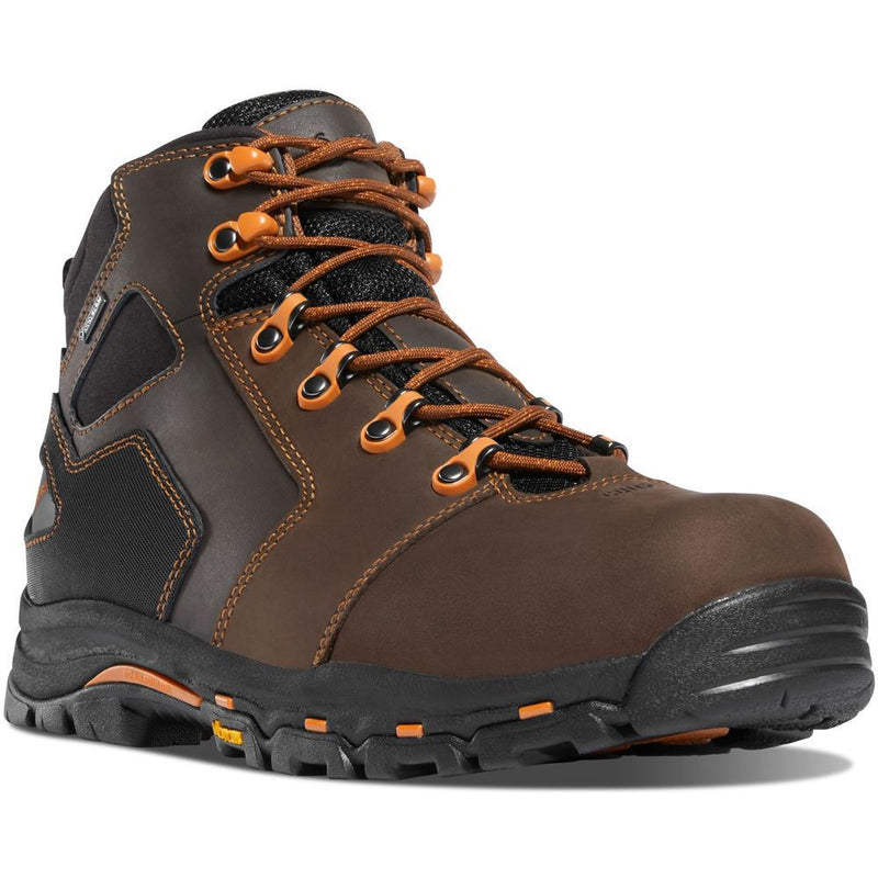 Men's Vicious Nonmetallic Toe Work Boot | Brown/Orange