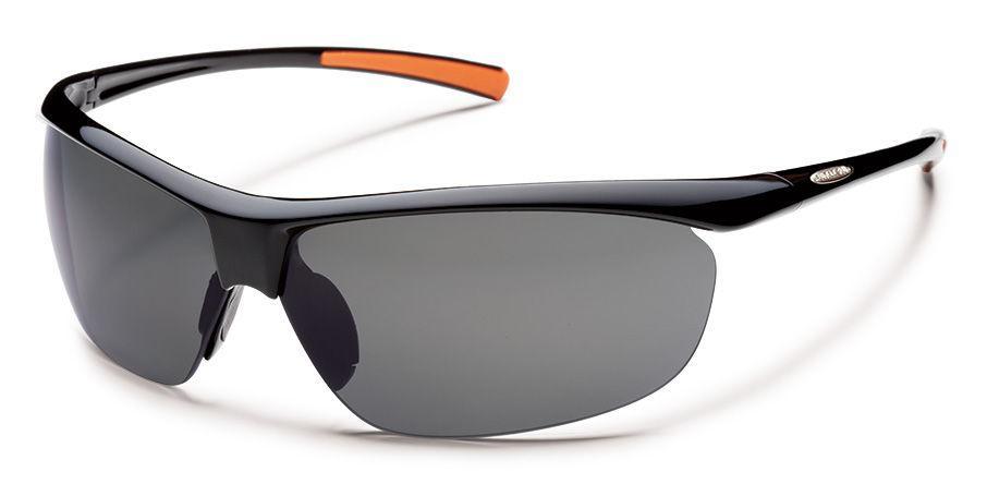 Suncloud Optics Zephyr Sunglasses Black with Polar Grey Lens