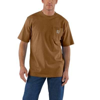 Men's Loose Fit Heavyweight Short Sleeve Pocket T-Shirt | Oiled Walnut