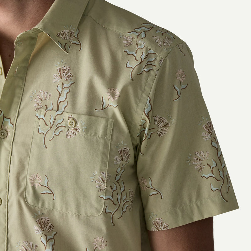 Men's Go-To Shirt | Ocean Blooms: Weathered Stone