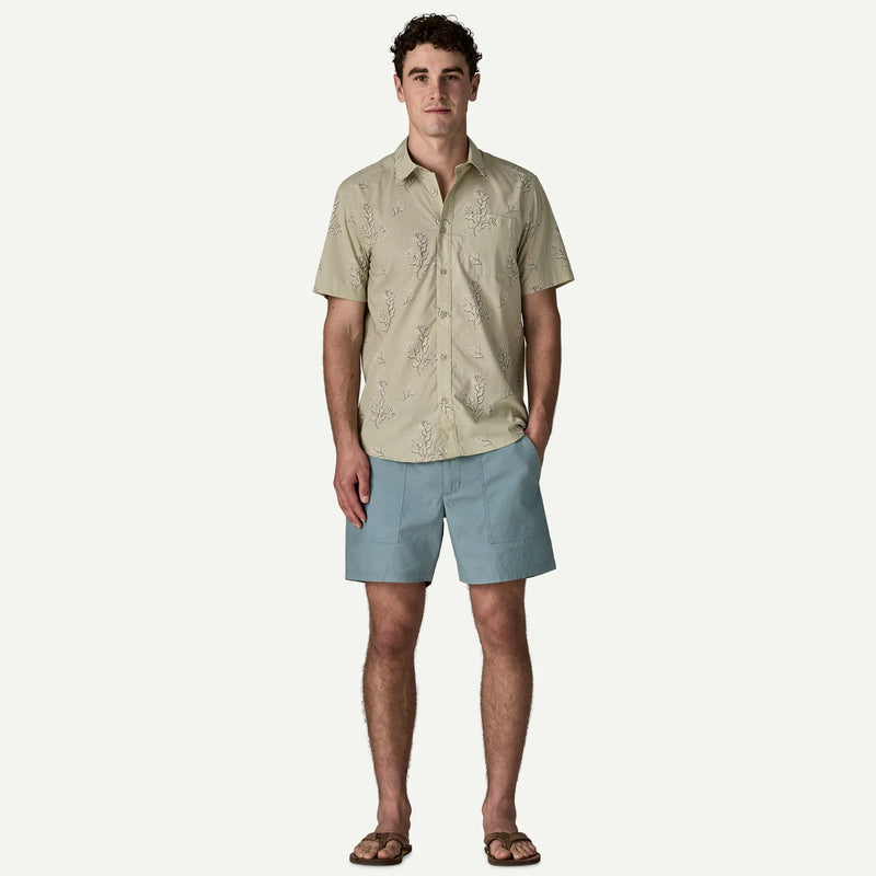 Men's Go-To Shirt | Ocean Blooms: Weathered Stone