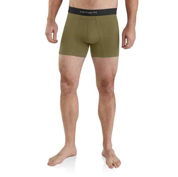 Carhartt Mens 5in Cotton Boxer Brief 2 Pack