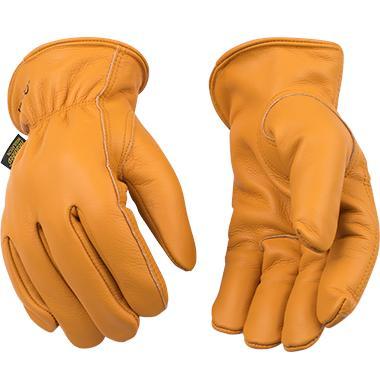 Lined Grain Buffalo Leather Driver Gloves | Rust