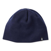 A purple beanie hat on a white background