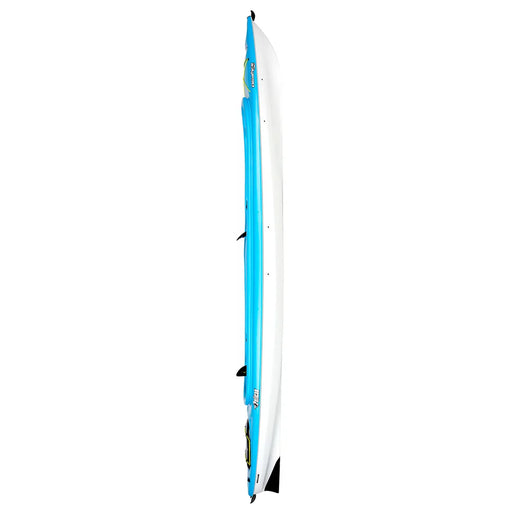 Light blue kayak with 2 seats