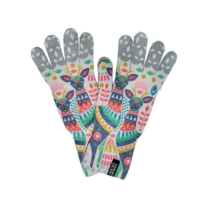 Al Sur Printed Wool Gloves with Touch Screen Compatibility