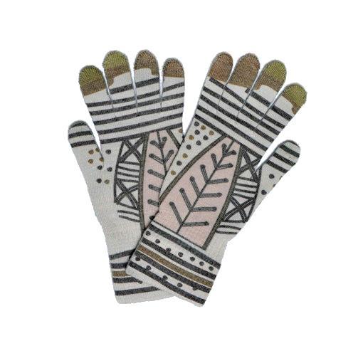 Vuelvo Al Sur Printed Wool Gloves with Touch Screen Compatibility