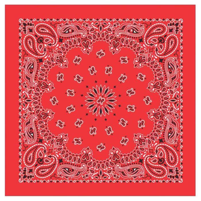 Carolina Creative Traditional Paisley Bandana Red