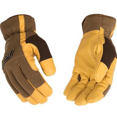 KincoPro Lined Brown Synthetic HeatKeep Driver Glove