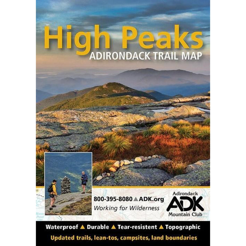 Adirondack Mountain Club High Peaks Adirondack Trail Map