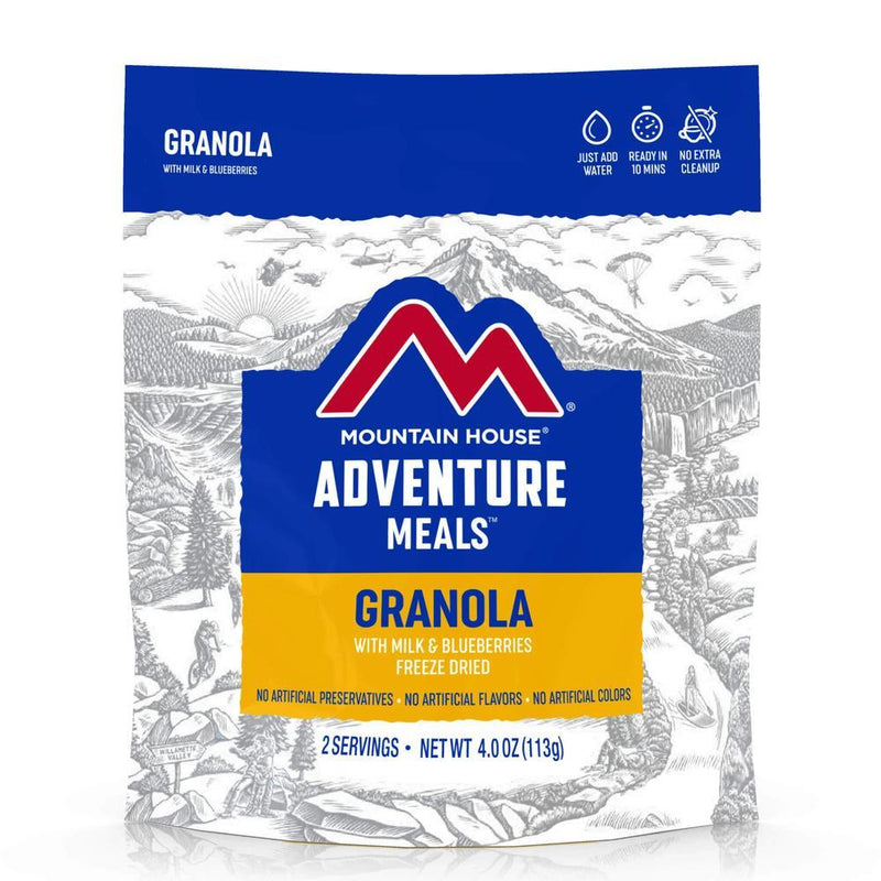 Mountain House Freeze Dried Granola and Blueberries with Milk