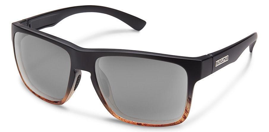 Suncloud Optics Rambler Sunglasses Black Tortoise Fade Frames with Polar Grey Lenses