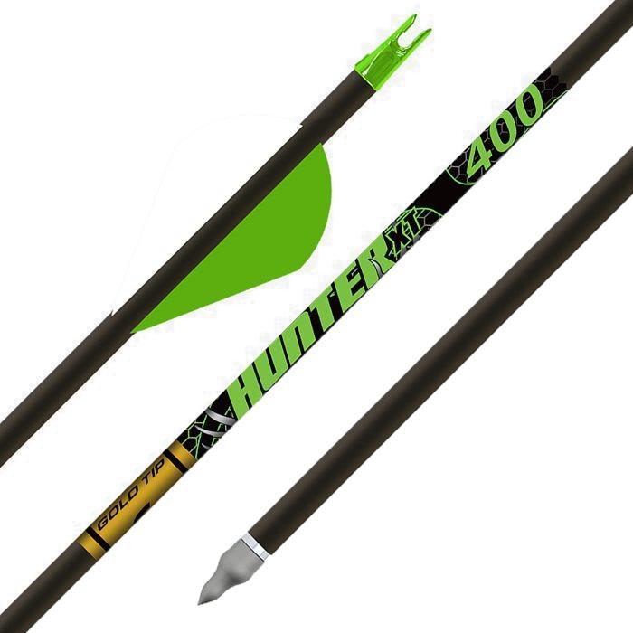 Gold Tip Hunter XT Arrows with 2in Raptor Vanes 6Pack