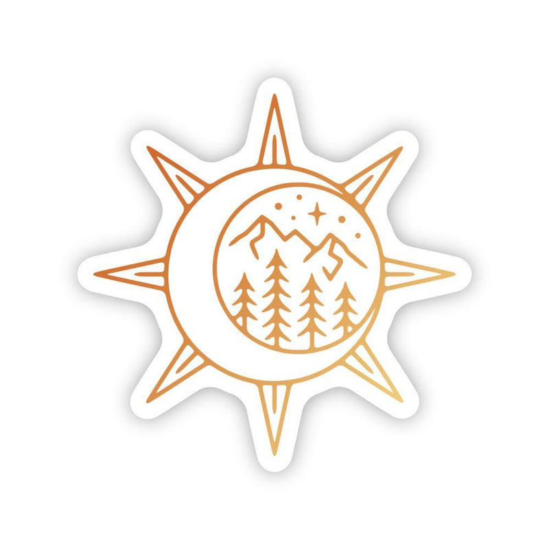 Stickers Northwest Sun and Moon Scene Sticker