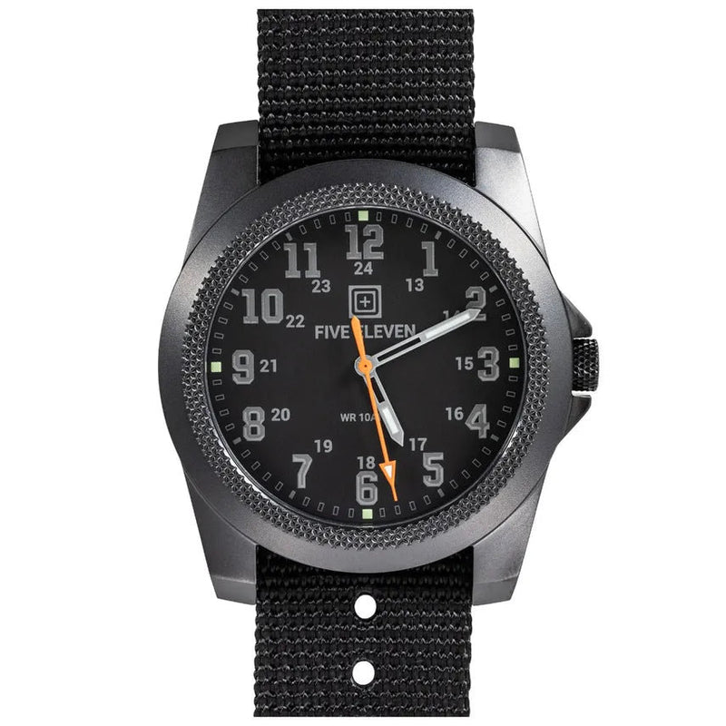 A black watch on a white background