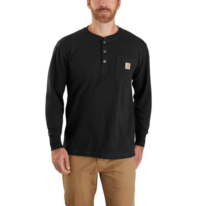 Carhartt Mens Heavyweight Relaxed Fit Thermal Long Sleeve Pocket Henley