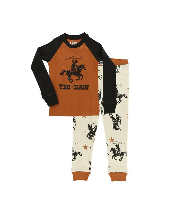 Lazy One Kids YeeHaw Cowboy Pajama Set