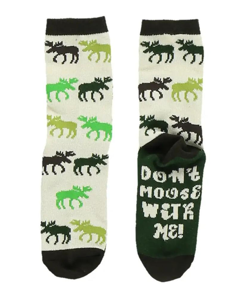 Kids' Don't Moose with Me Socks | Green
