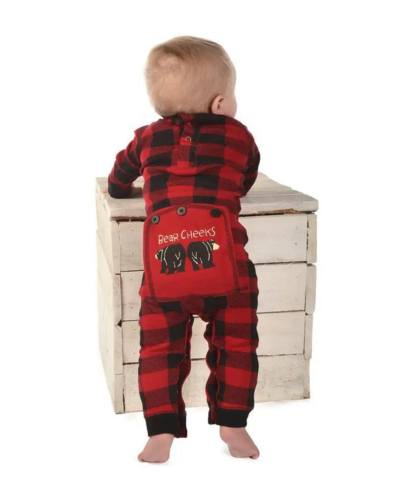 Lazy One Infant Bear Cheeks Flapjack Pajamas