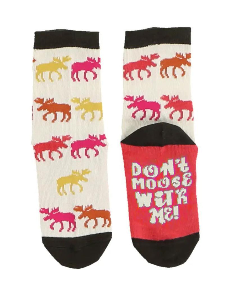 Kids' Don't Moose with Me Socks | Pink