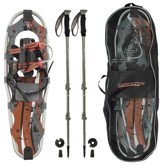 Expedition Snowshoes Truger Trail II 30 Snowshoe Kit with Poles and Bag