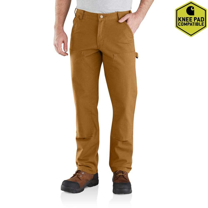 Men's Utility Double-Knee Work Pant - Relaxed Fit - Rugged Flex - Duck | CARHARTT BROWN